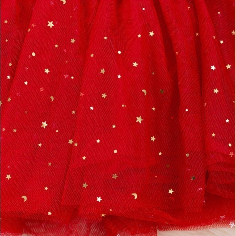 Red Velvet Tulle Valentine Holiday Party Dress Girls NWOT - Picture 2 of 3